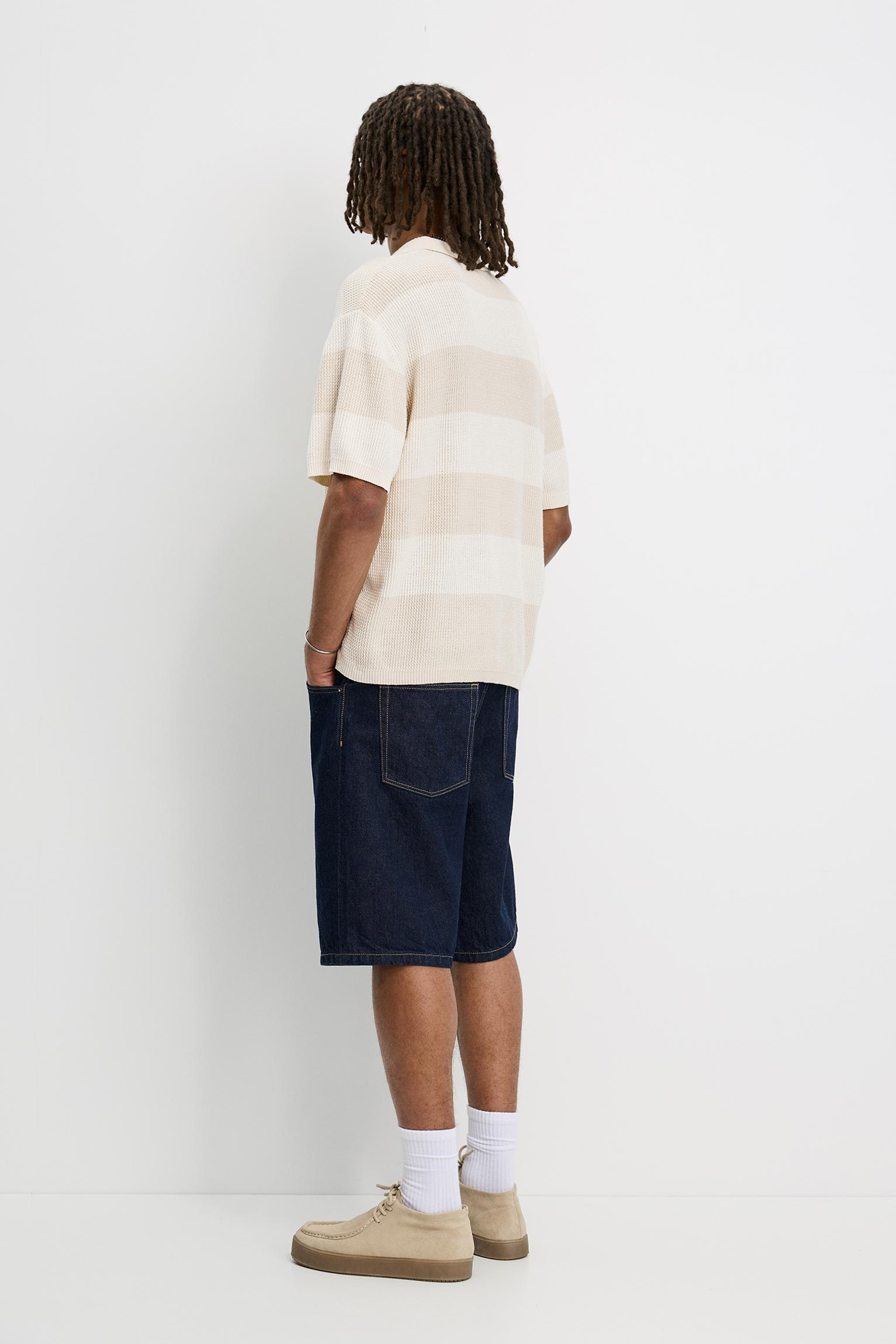 Textured striped polo shirt Product Image