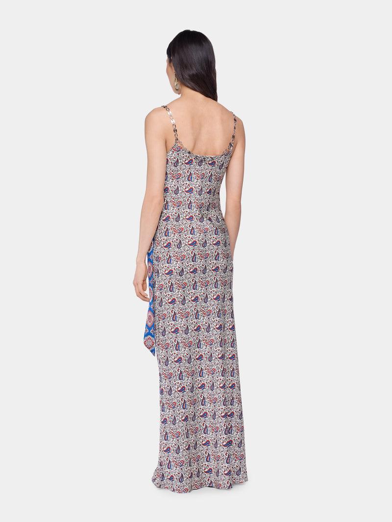 LONG DRESS IN PRINTED SATIN Product Image