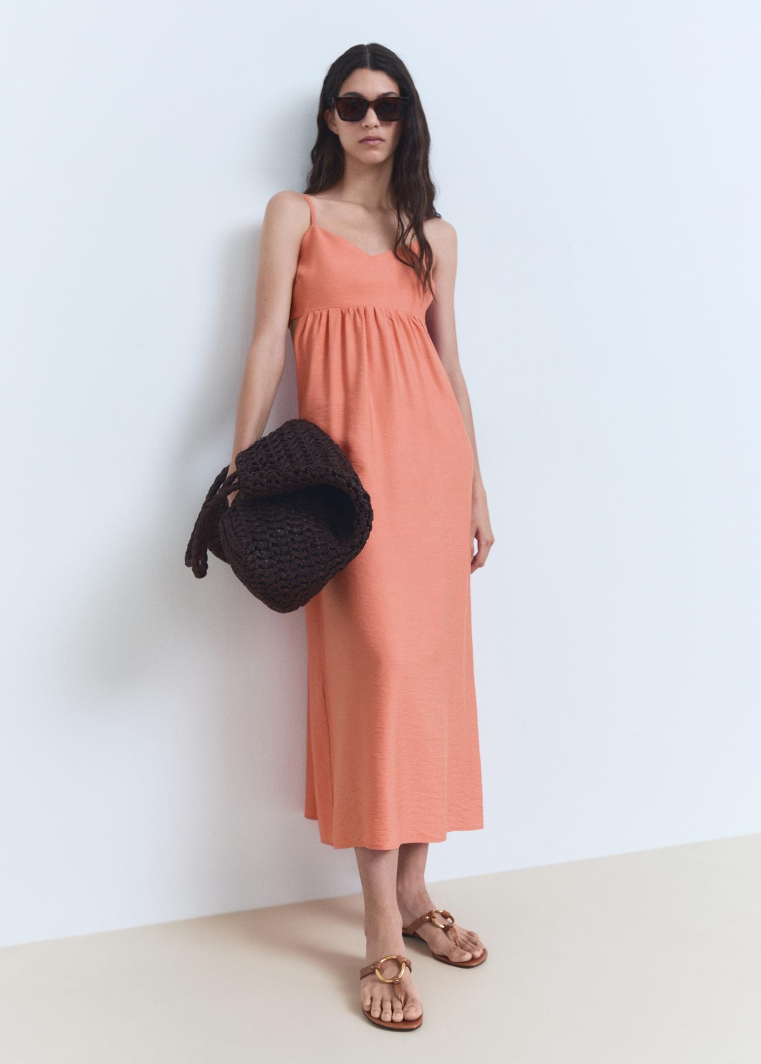 Midi-dress with cut-out - Women | MANGO USA Product Image