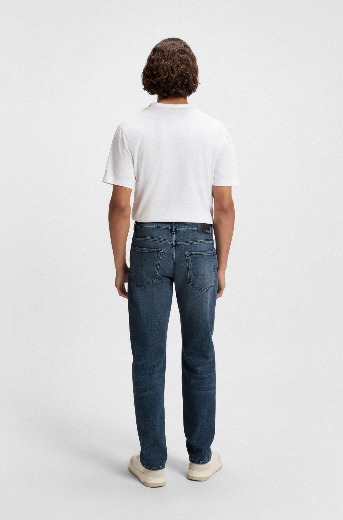 Maine Pure-blue regular-fit jeans in comfort-stretch denim Product Image