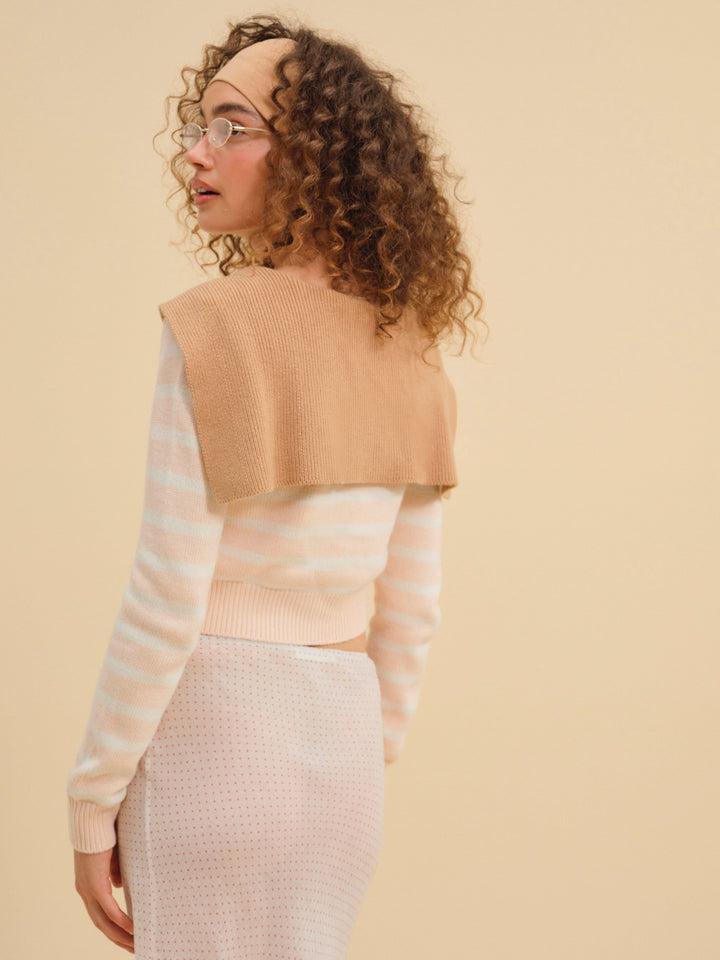 Sophia Stripe Cardigan — Pink Product Image