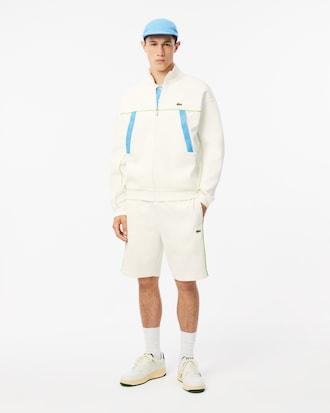 Men's Loose Fit Zip-Up Piqué Sweatshirt Product Image