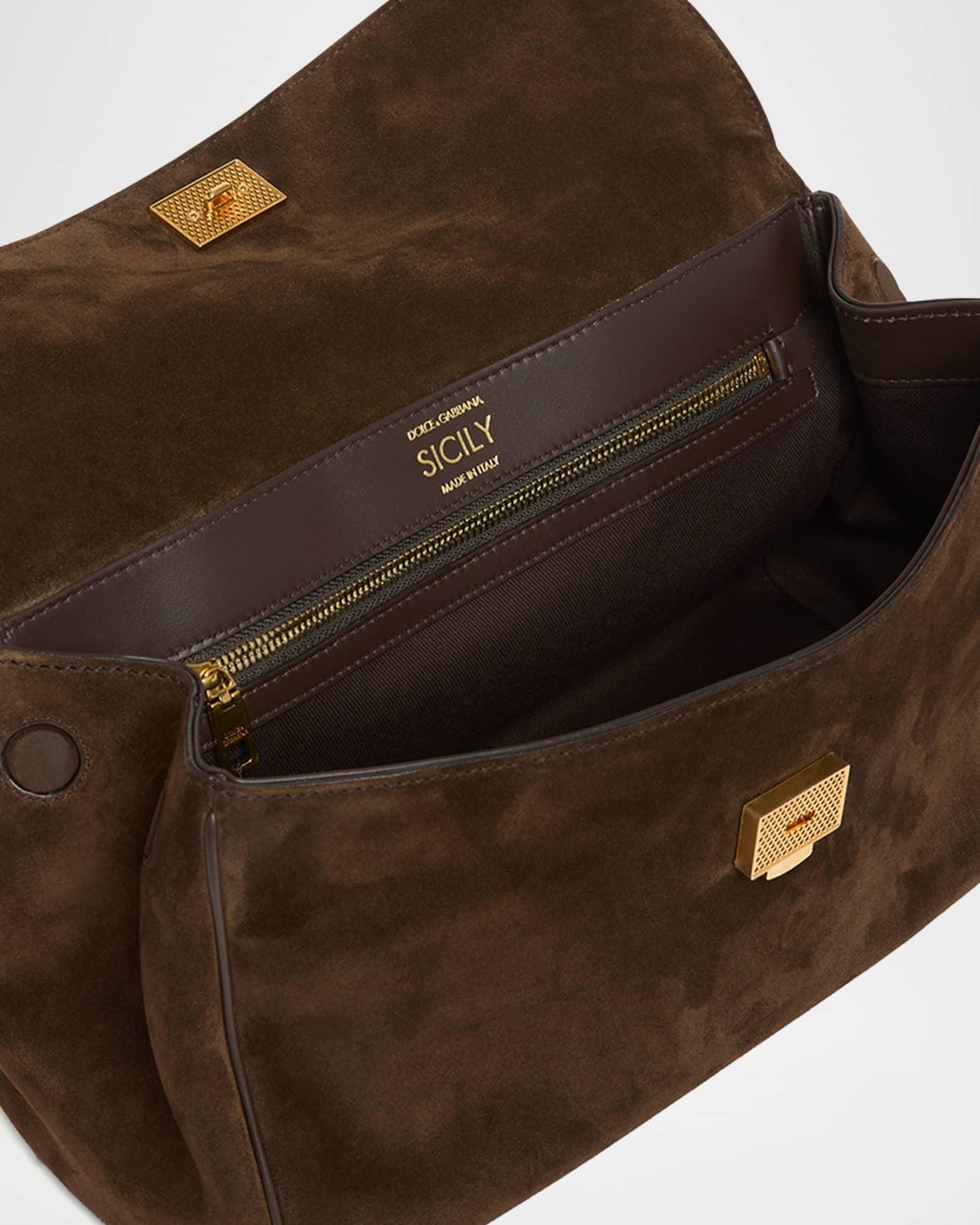 Sicily Suede and Leather Top-Handle Bag Product Image