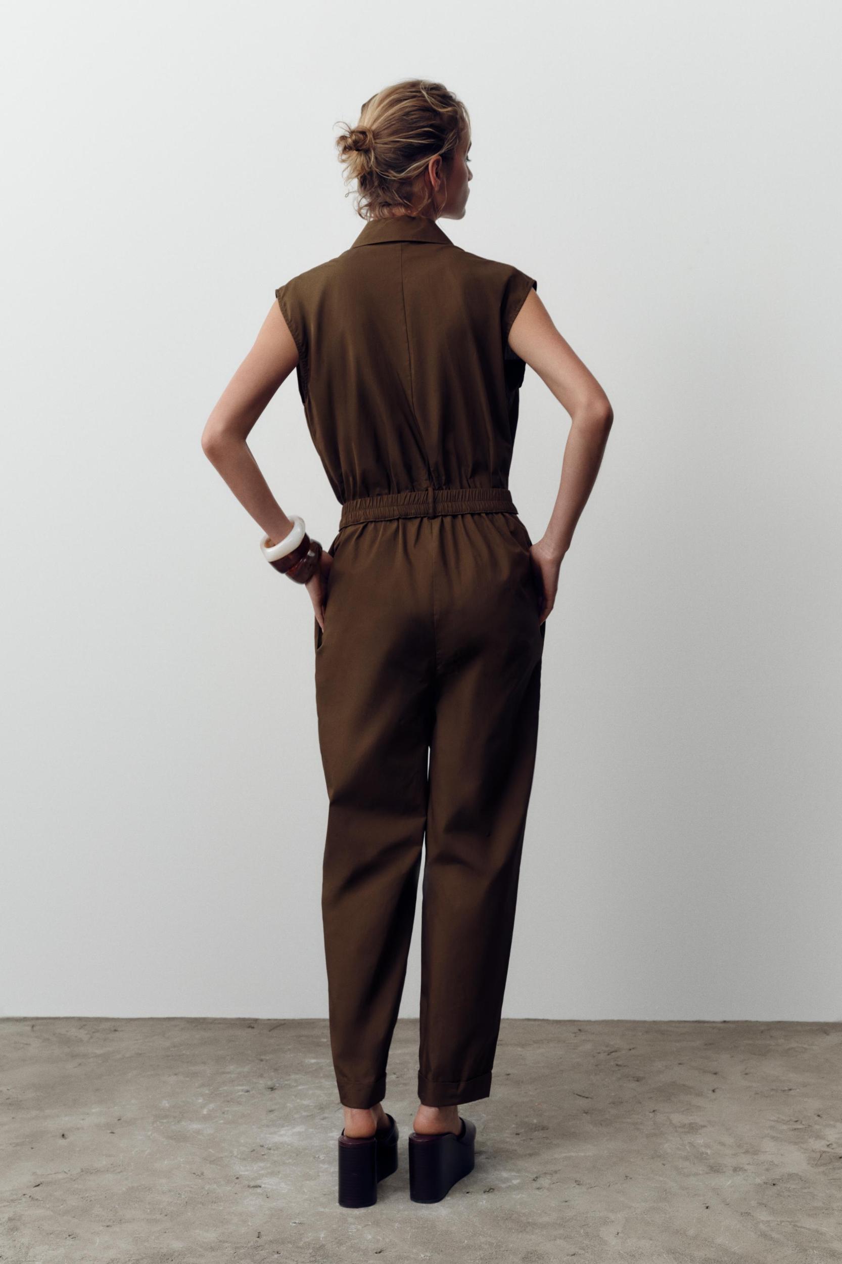 LONG POPLIN JUMPSUIT Product Image