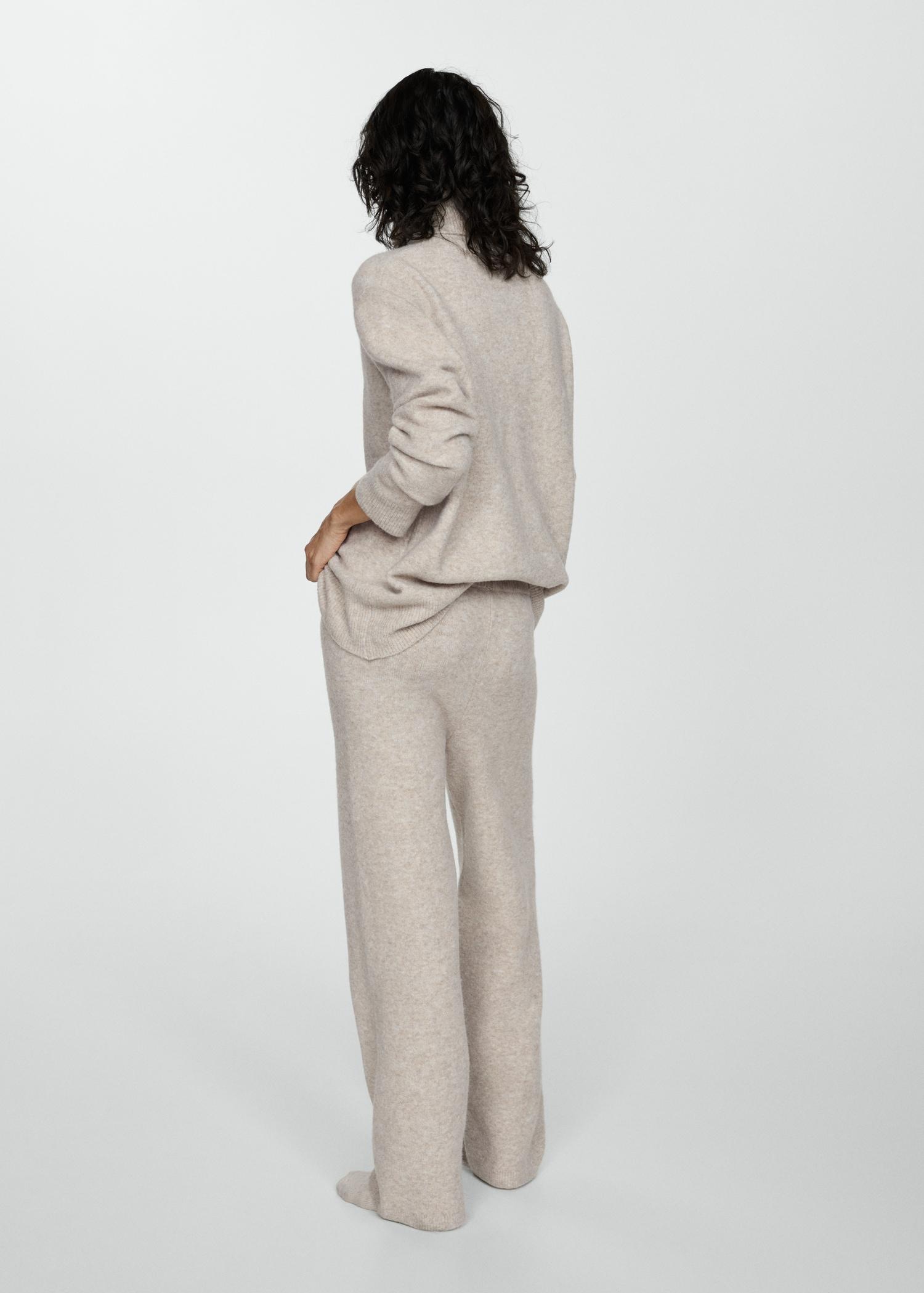 Straight knitted pants - Women | MANGO USA Product Image