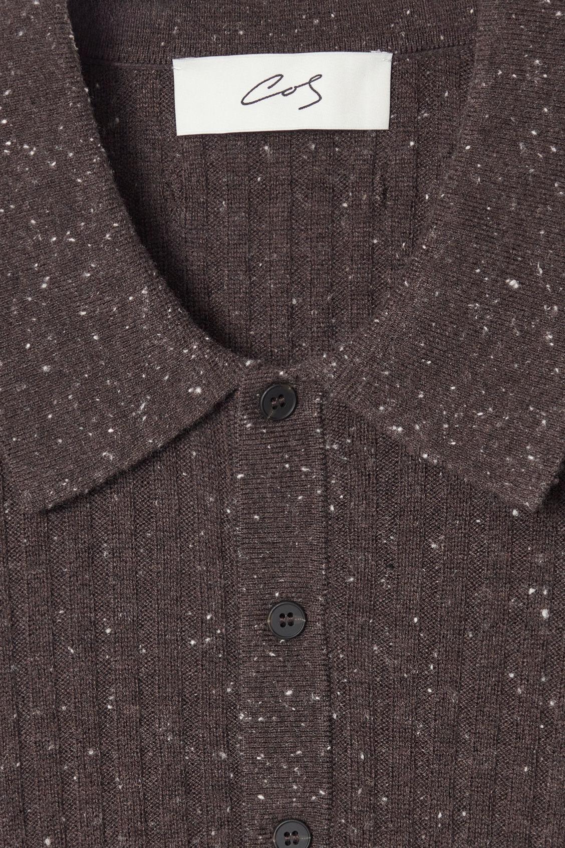 THE FLECKED WOOL POLO SHIRT Product Image