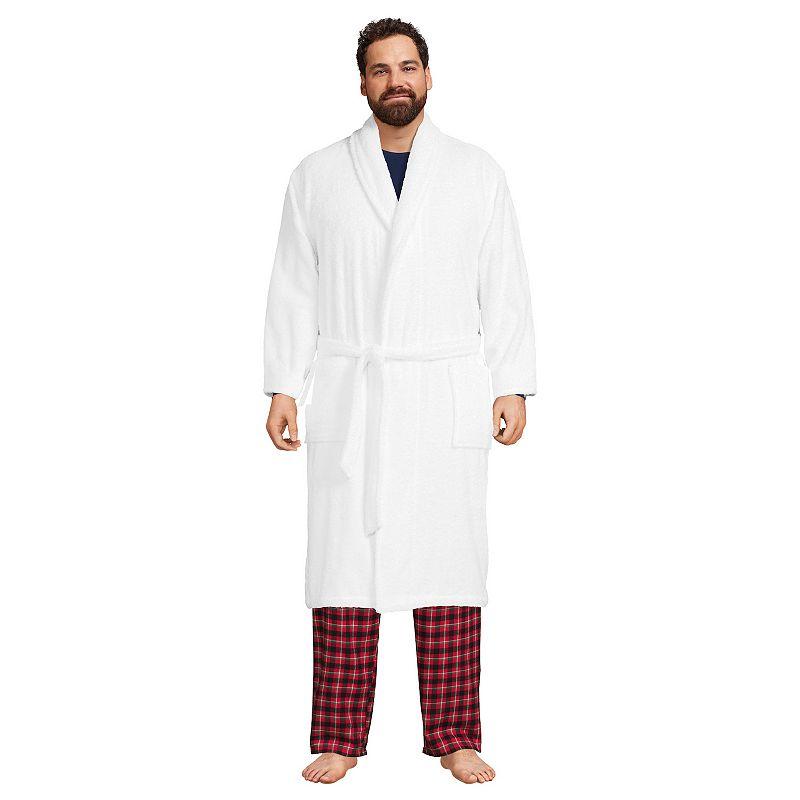 Men's Lands' End Calf-Length Turkish Terry Robe,  Product Image