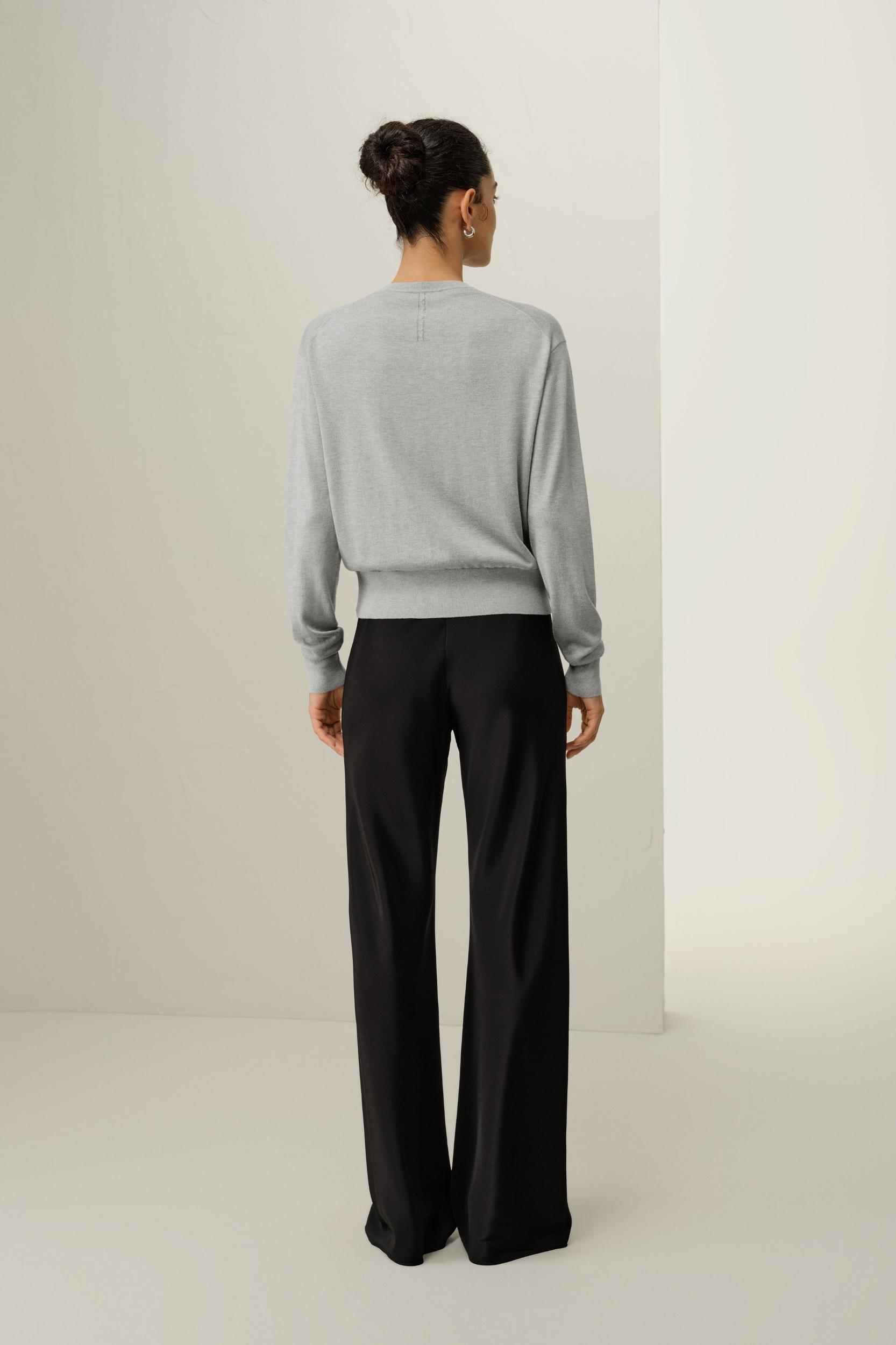 Round-neck Silk Cashmere Cardigan Product Image