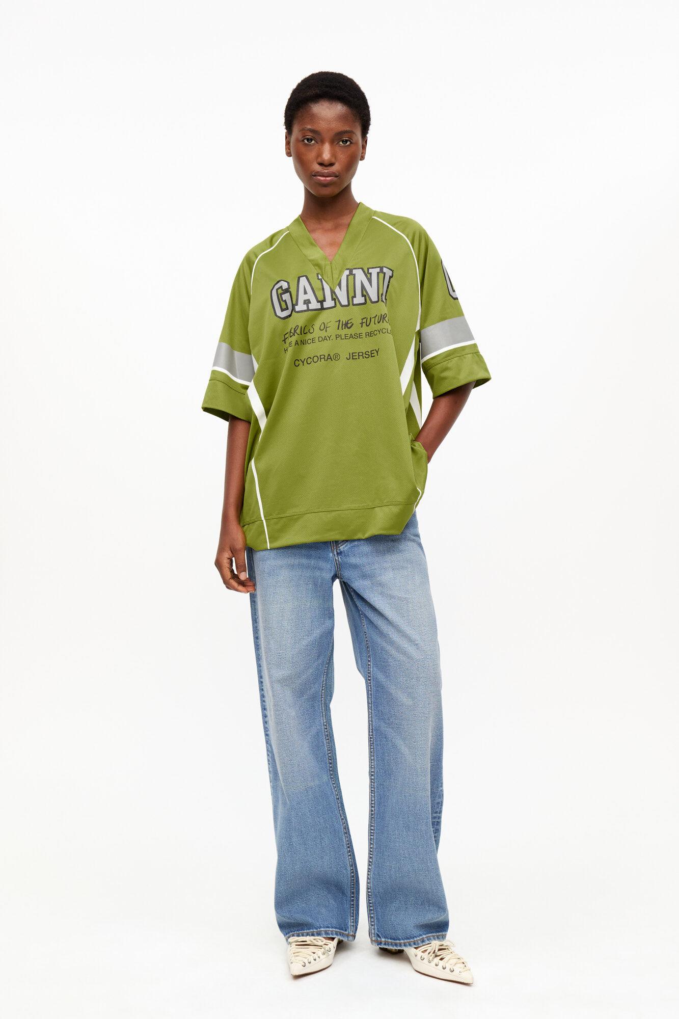 Green Future Mesh Oversized T-shirt Product Image