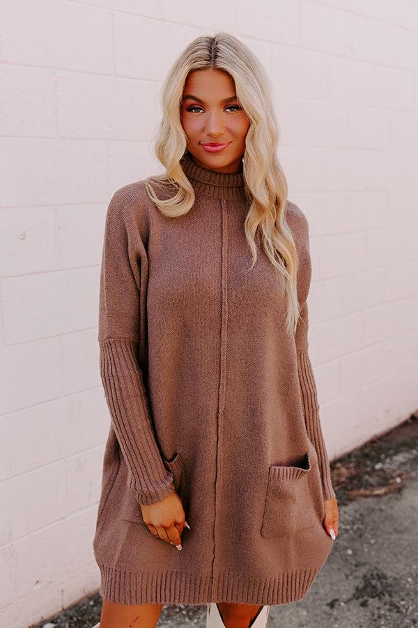 Rustic Vineyard Knit Sweater Dress Product Image