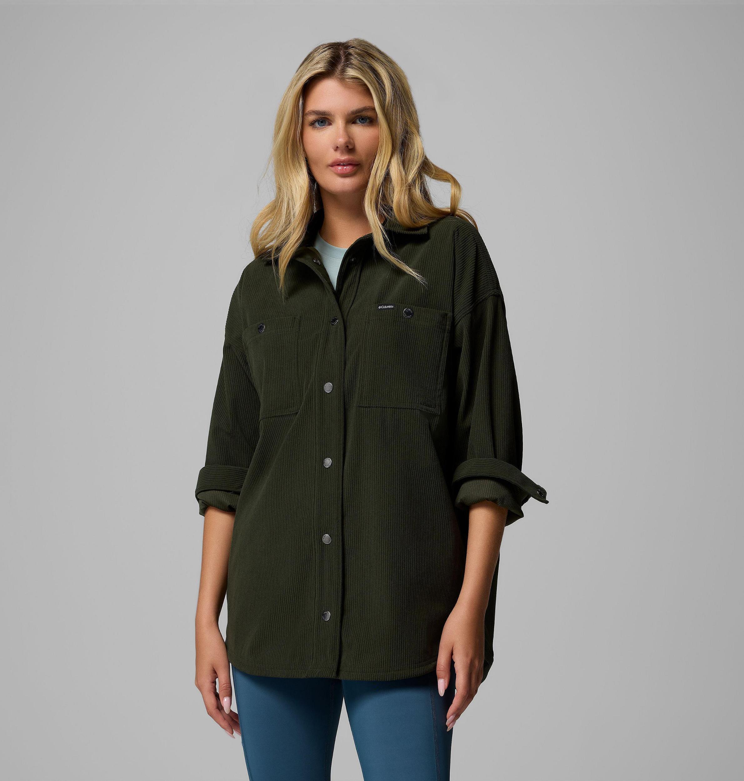 Columbia Womens Blue Point Creek Corduroy Shirt Jacket- Product Image