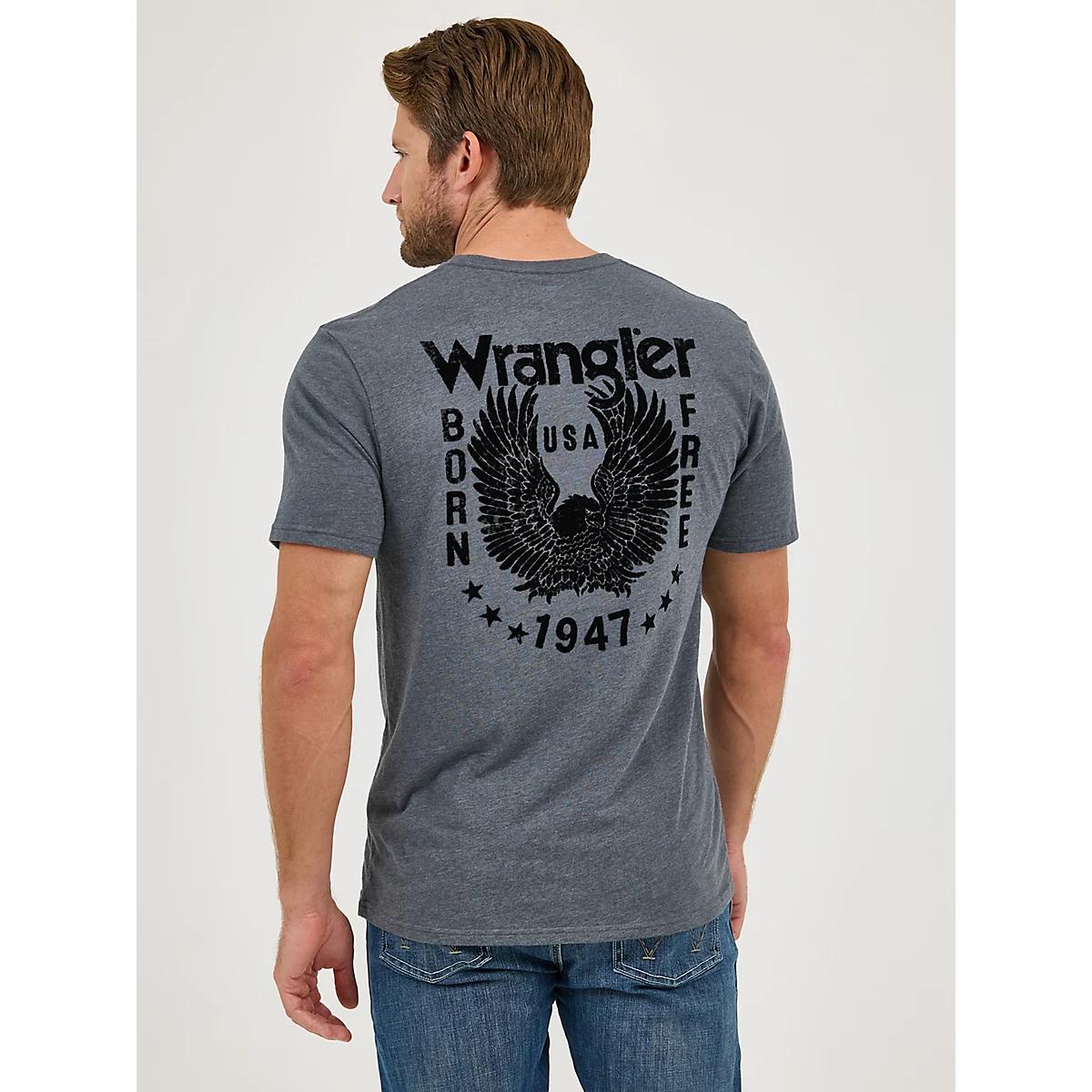 Men's Wrangler Back Graphic T-Shirt in Hound Product Image