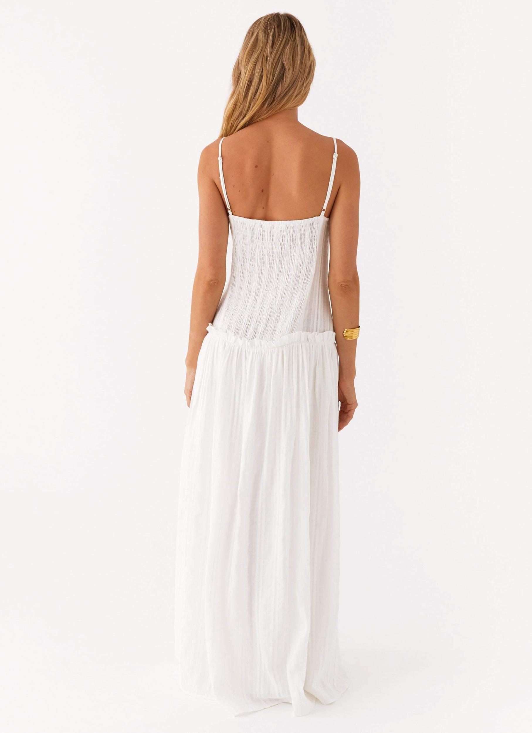Jacinda Drop Waist Maxi Dress - Ivory Product Image
