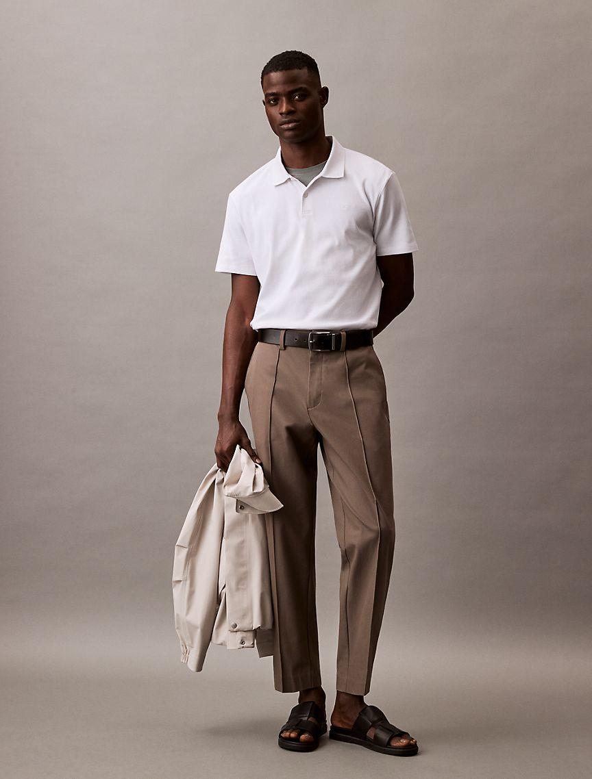 Stretch Fine Rib Polo Shirt Product Image