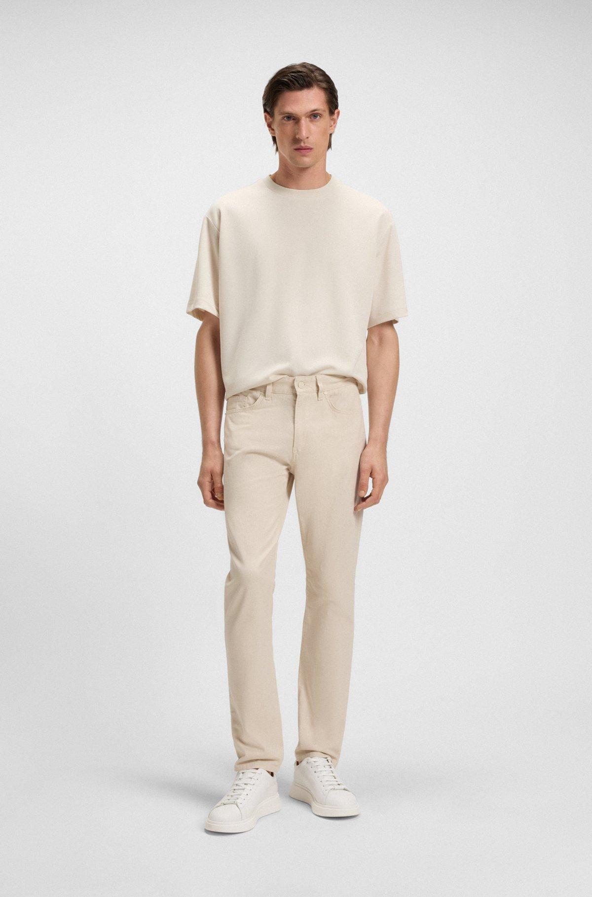 BOSS - Leather trainers with rubber outsole - White Product Image