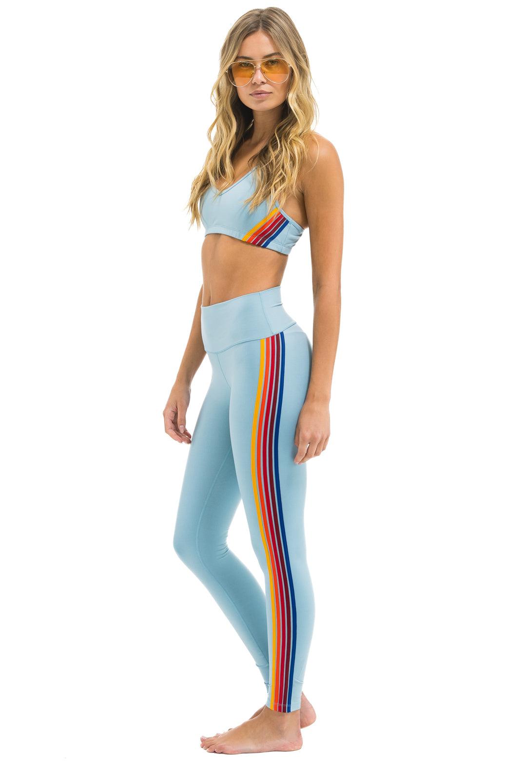 FULL LENGTH HI-RISE 5 STRIPE LEGGINGS - MIST Female Product Image