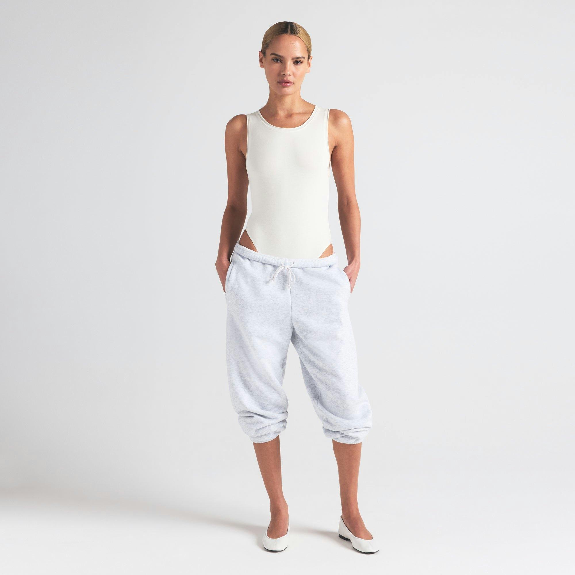 COTTON JERSEY TANK BODYSUIT | MARBLE Product Image