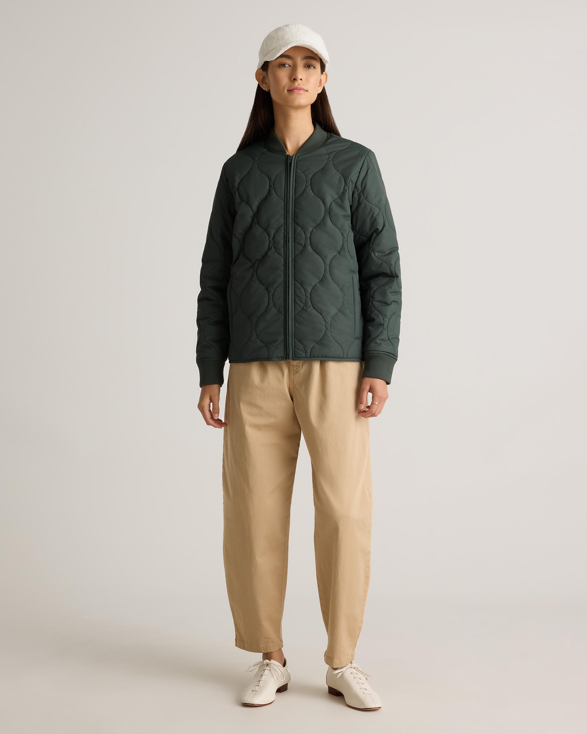Quince | Women's Featherless Quilted Puffer Bomber Jacket Recycled Polyester Product Image
