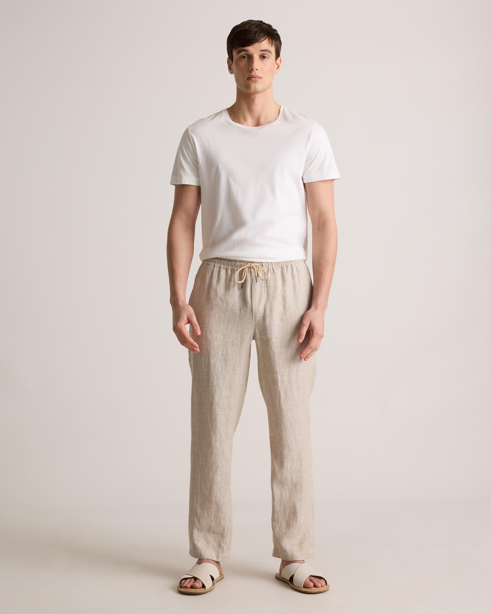 Quince | Men's 100% European Linen Drawstring Beach Pants Product Image