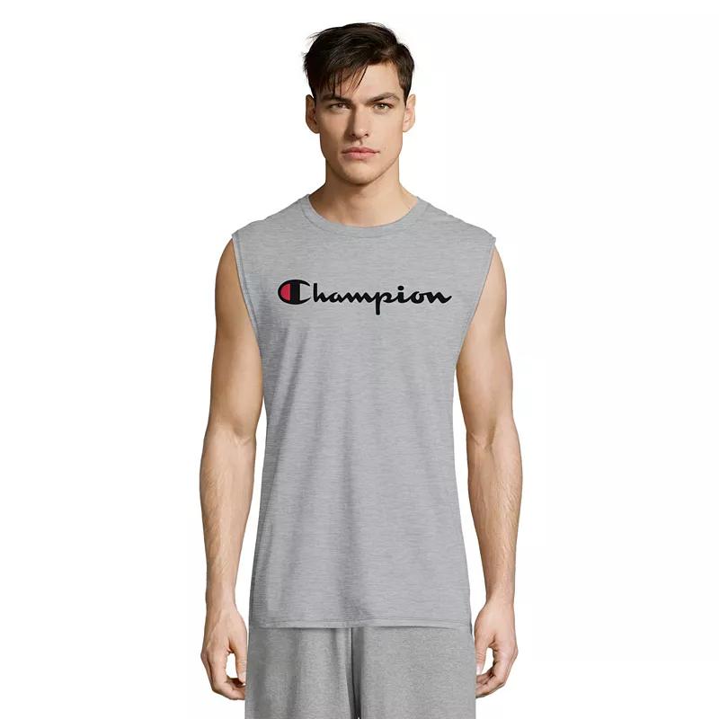 Men's Champion® Logo Graphic Muscle Tee, Size: Small, Blue Crush Product Image
