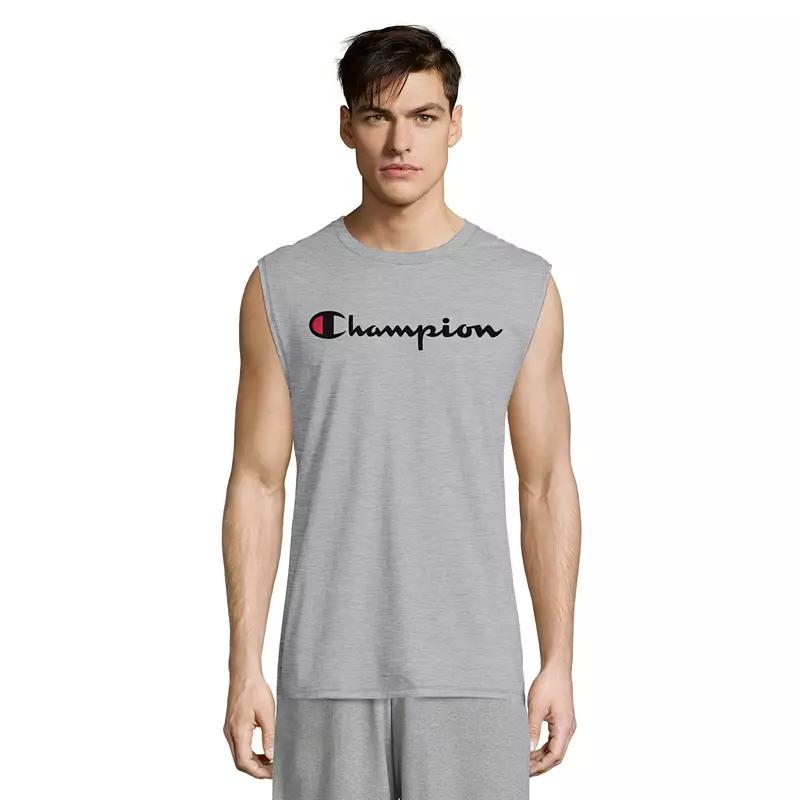 Men's Champion® Logo Graphic Muscle Tee, Size: Small, Blue Crush Product Image