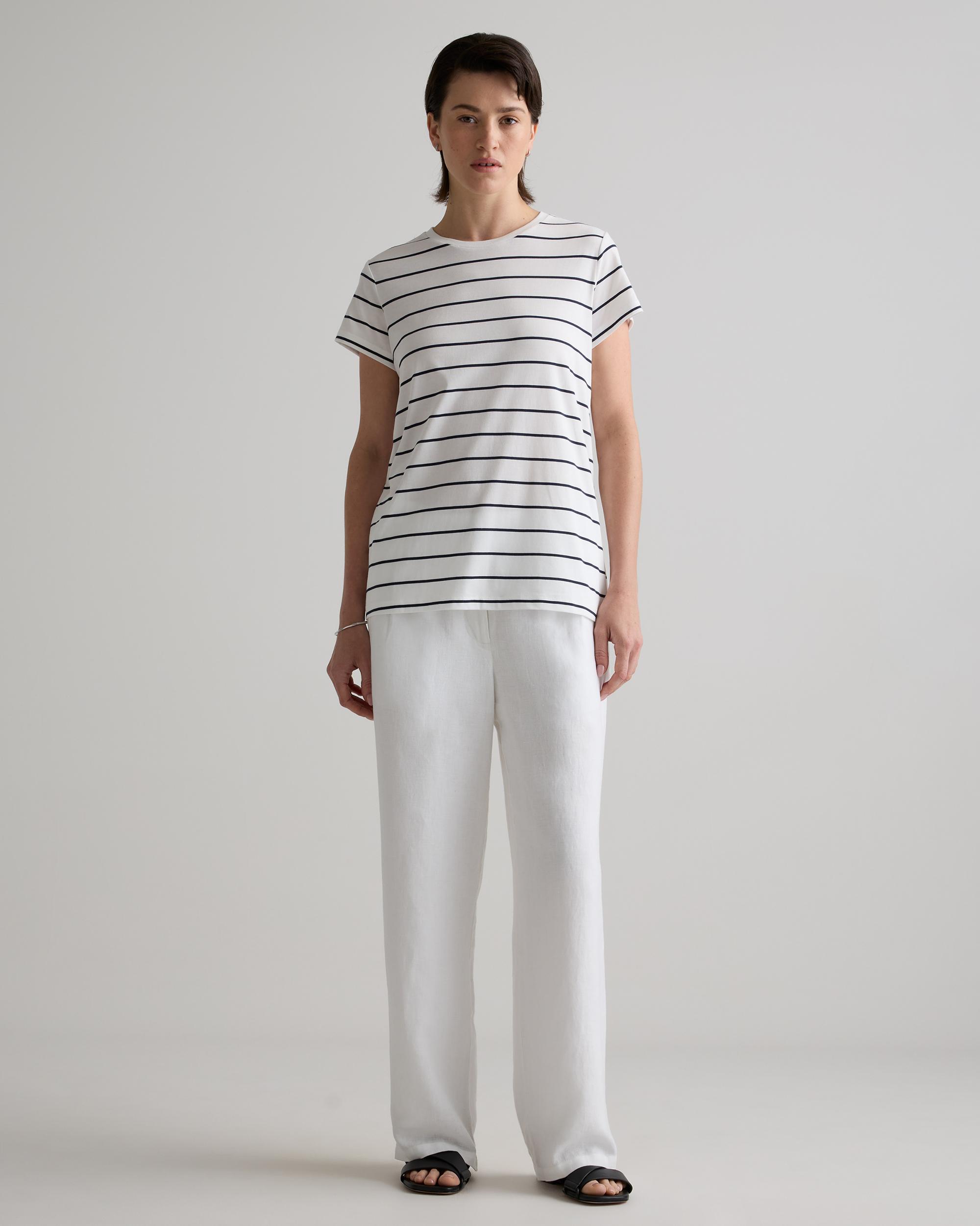 Quince | Women's Cotton Modal Crew Neck Swing T-Shirt Size XS, Cotton/Modal Product Image