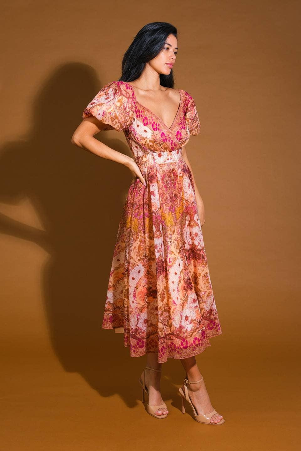 Lila Puff Sleeve Dress Product Image