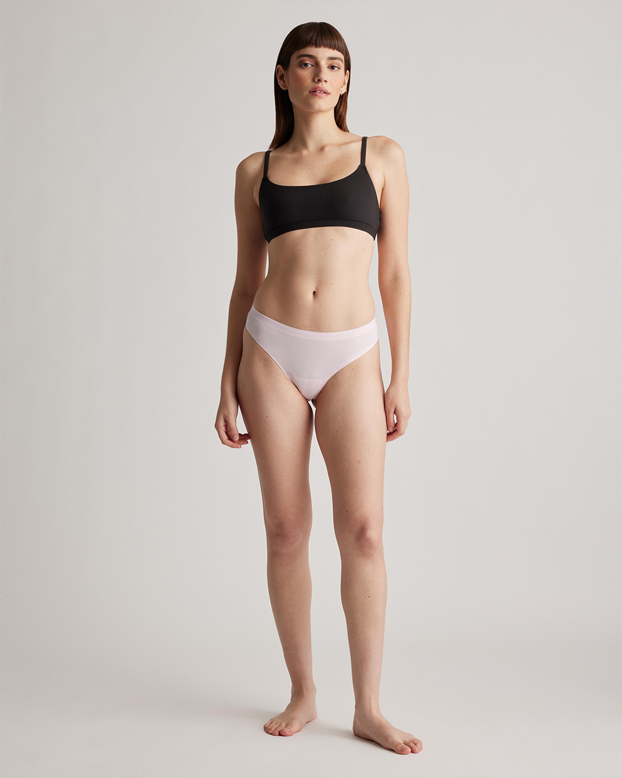 Quince | Women's Invisible Bonded Thong Size XS, Nylon/Spandex Product Image