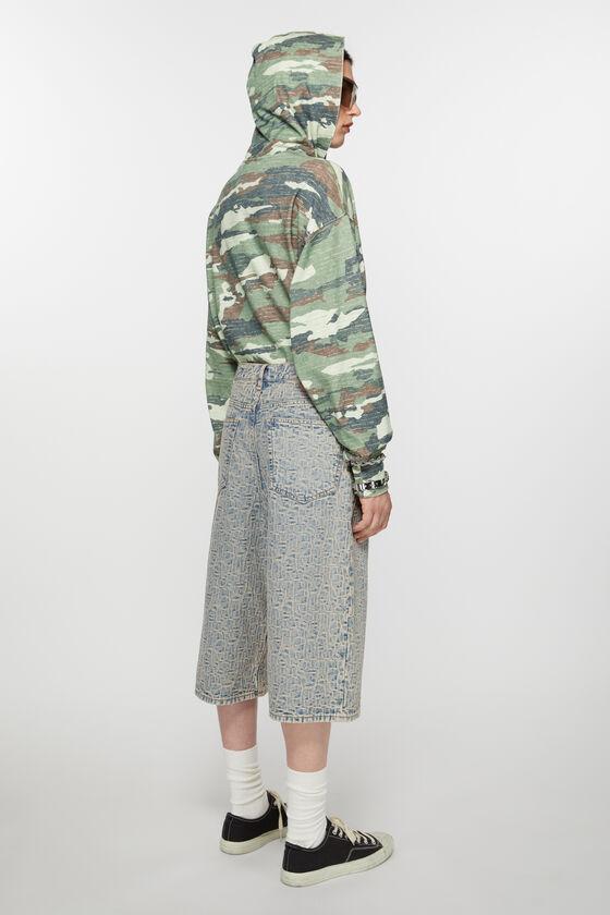 Monogram denim shorts - Loose fit Product Image