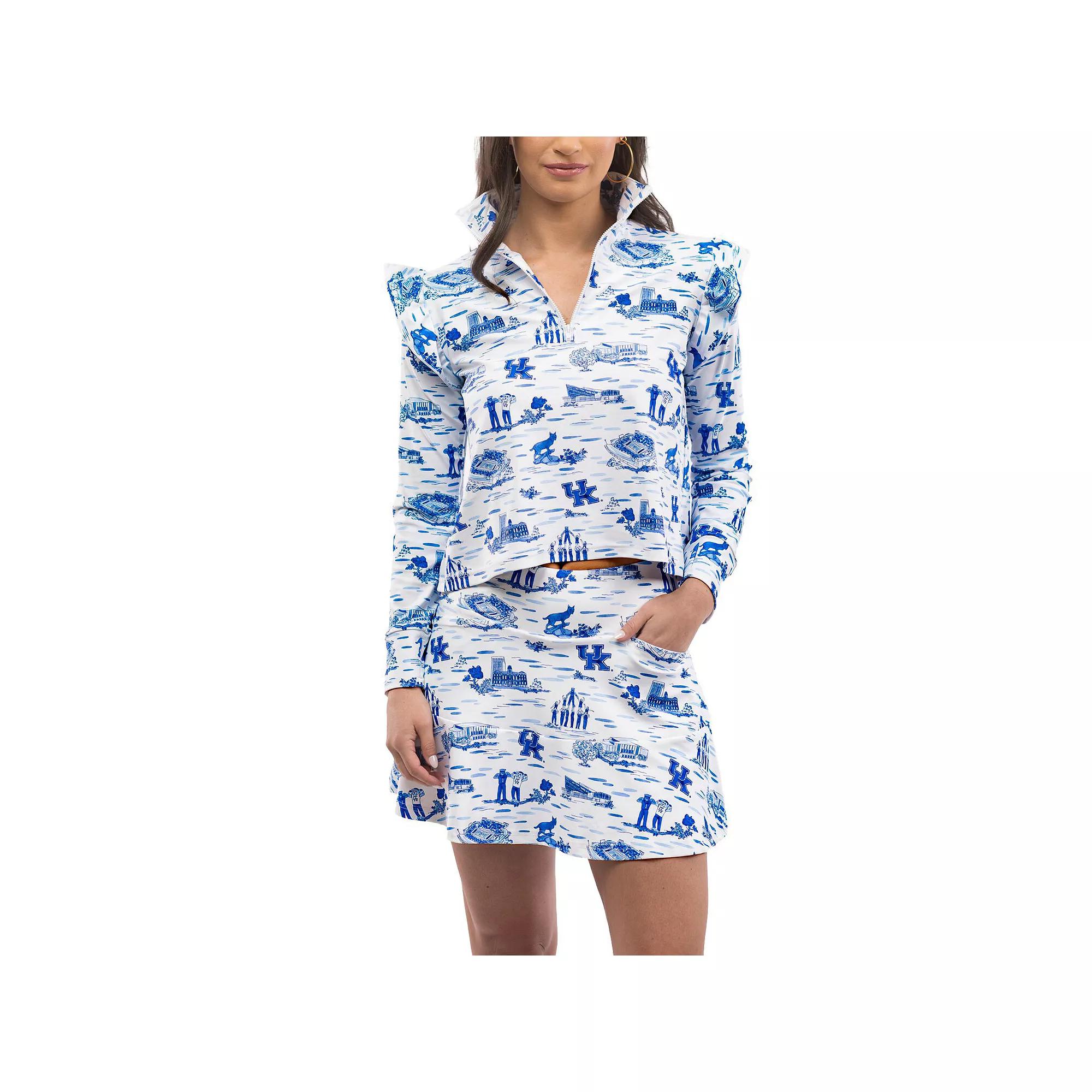 Womens Smith & Quinn Royal/White Kentucky Wildcats Tailgate Grayson Quarter-Zip Top Product Image
