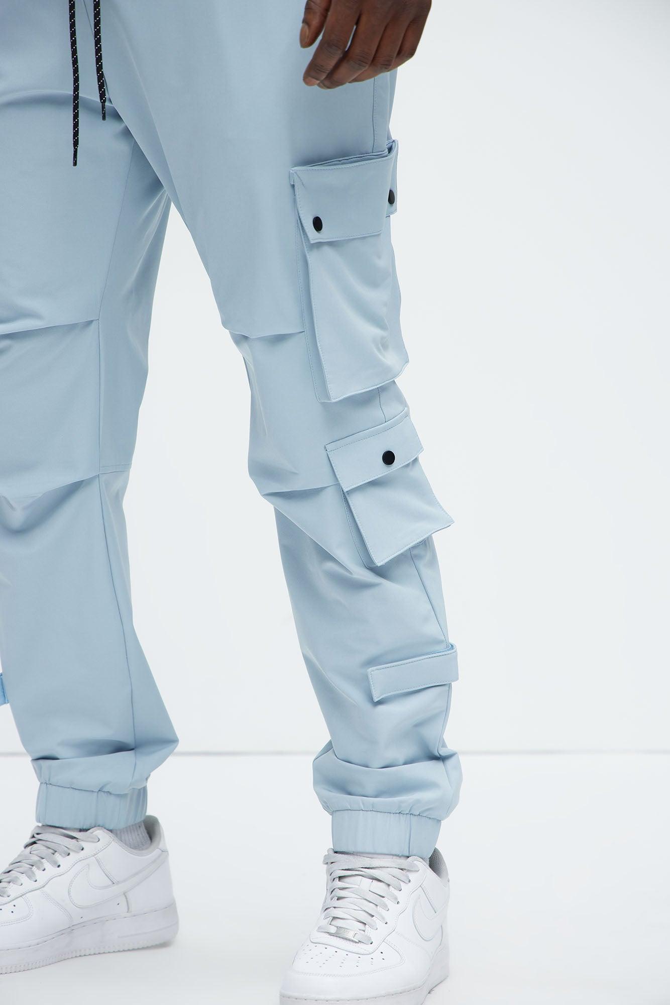 Nylon Utility Cargo Jogger - Light Blue Product Image