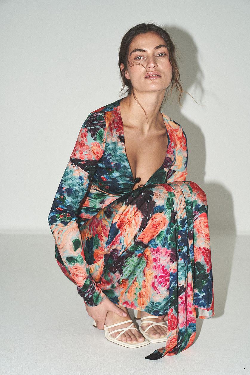 Water Lily Print Viscose Top Product Image