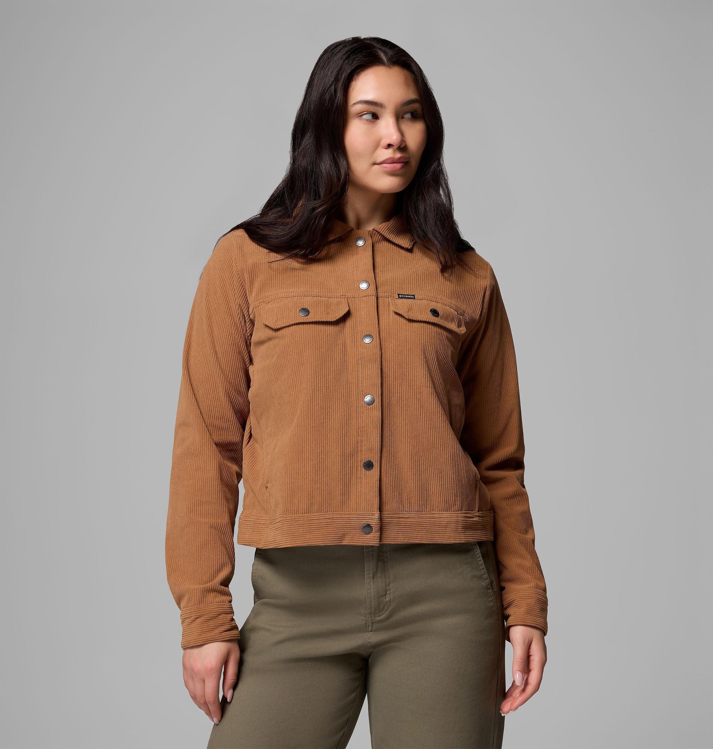 Columbia Womens Blue Point Creek Short Corduroy Shirt Jacket- Product Image