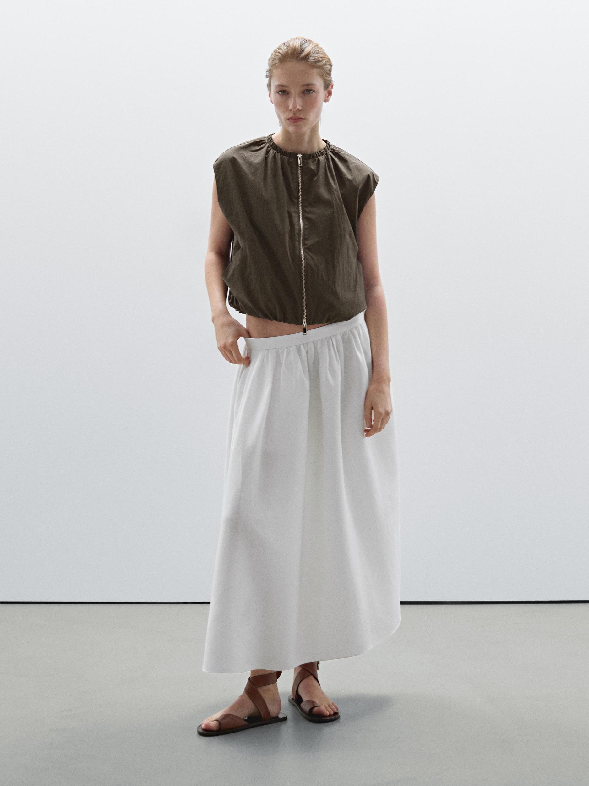 Waistcoat with gathered detail Product Image