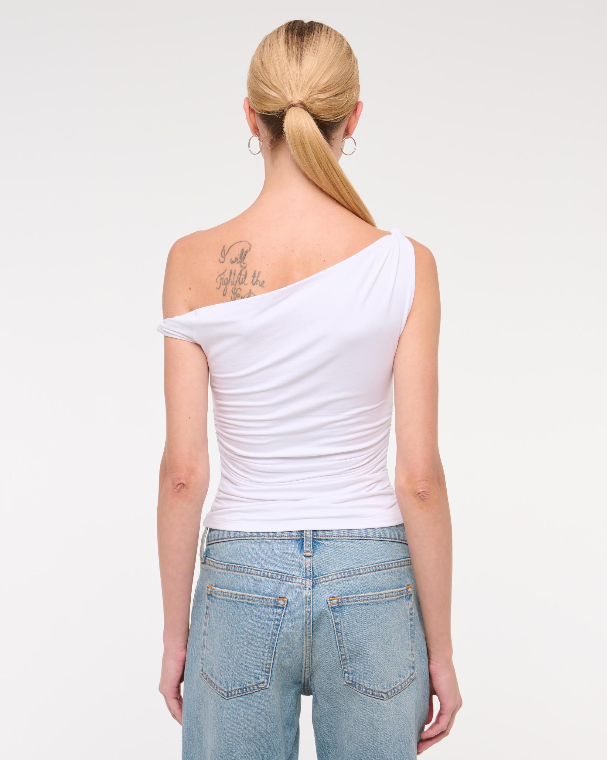 Asymmetrical Mesh Twist Top Product Image