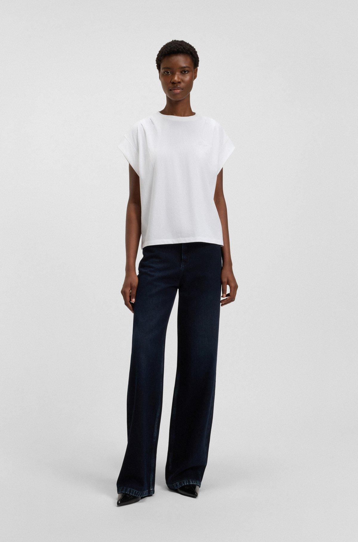 Cotton jersey T-shirt with handwritten-logo print Product Image