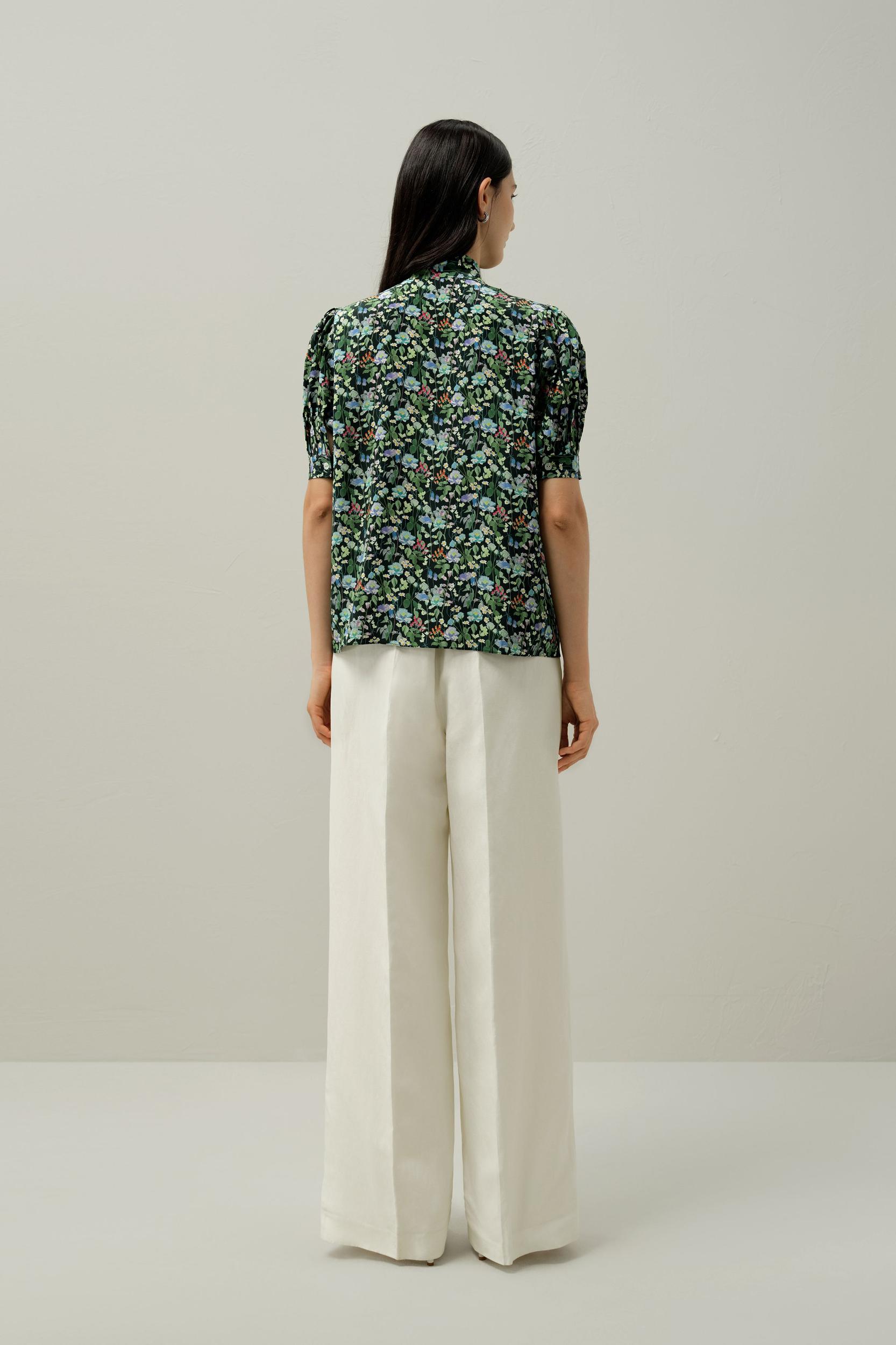 Puff-Sleeve Blouse - Made With Liberty Fabric Product Image