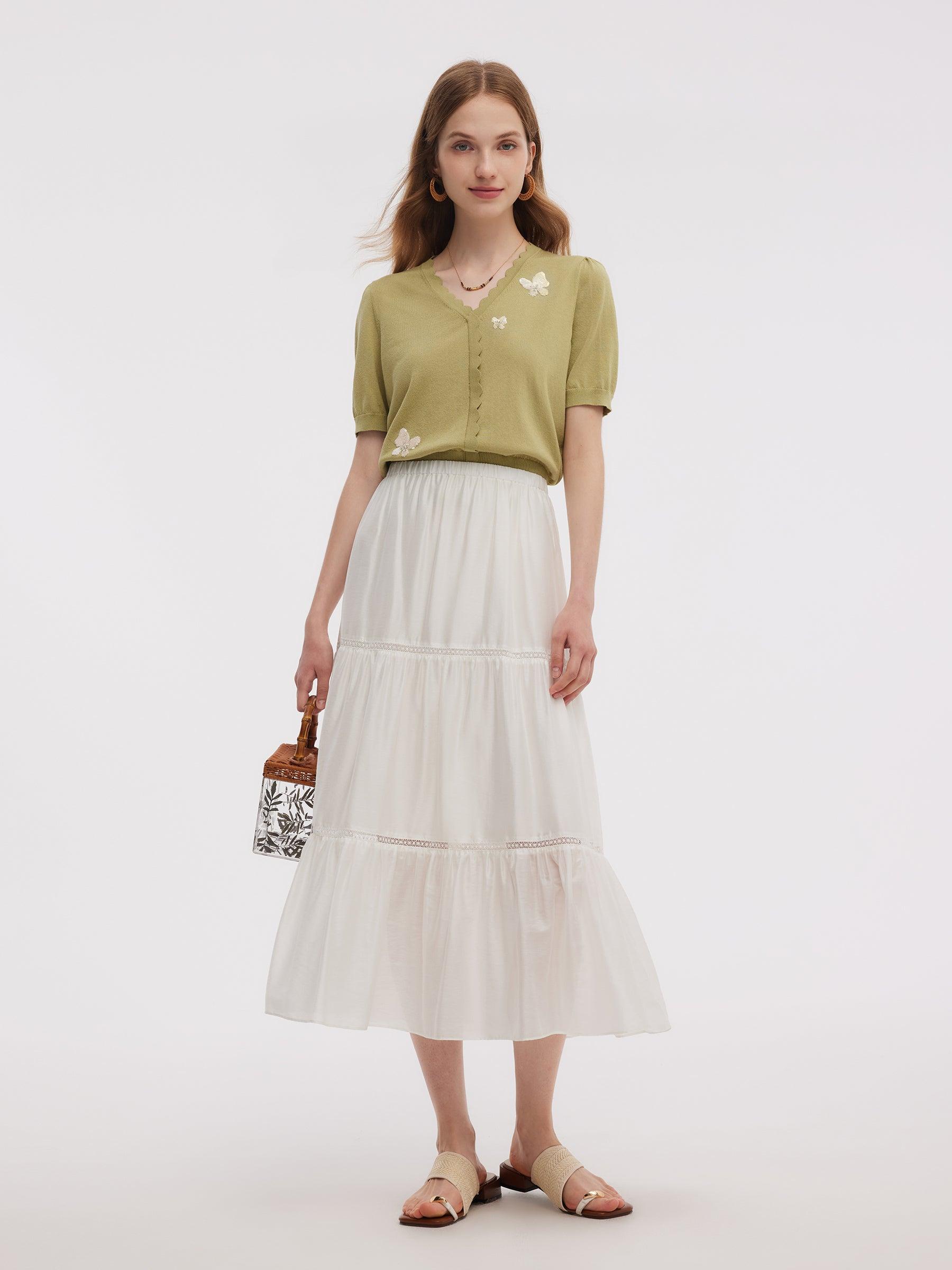 Tencel Blend Women A-Line Skirt Product Image