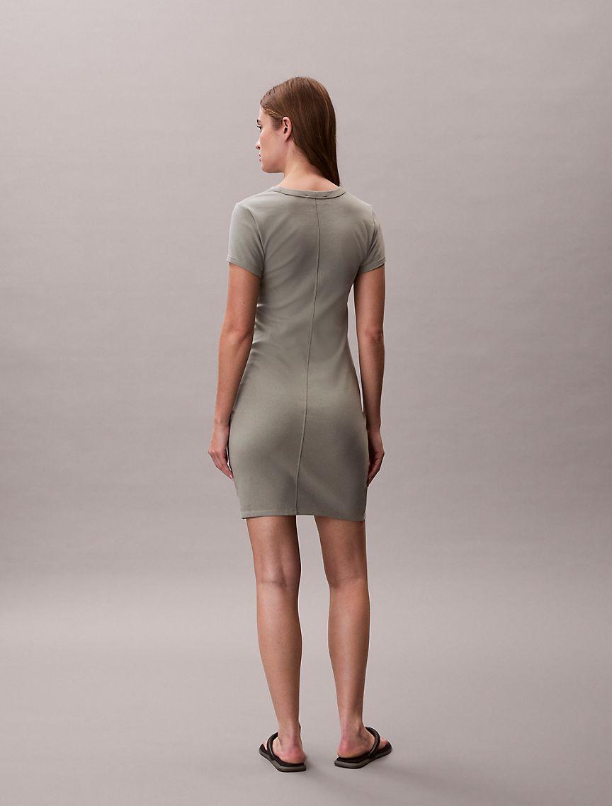 Cotton Contour Rib Monogram Mini Dress Product Image