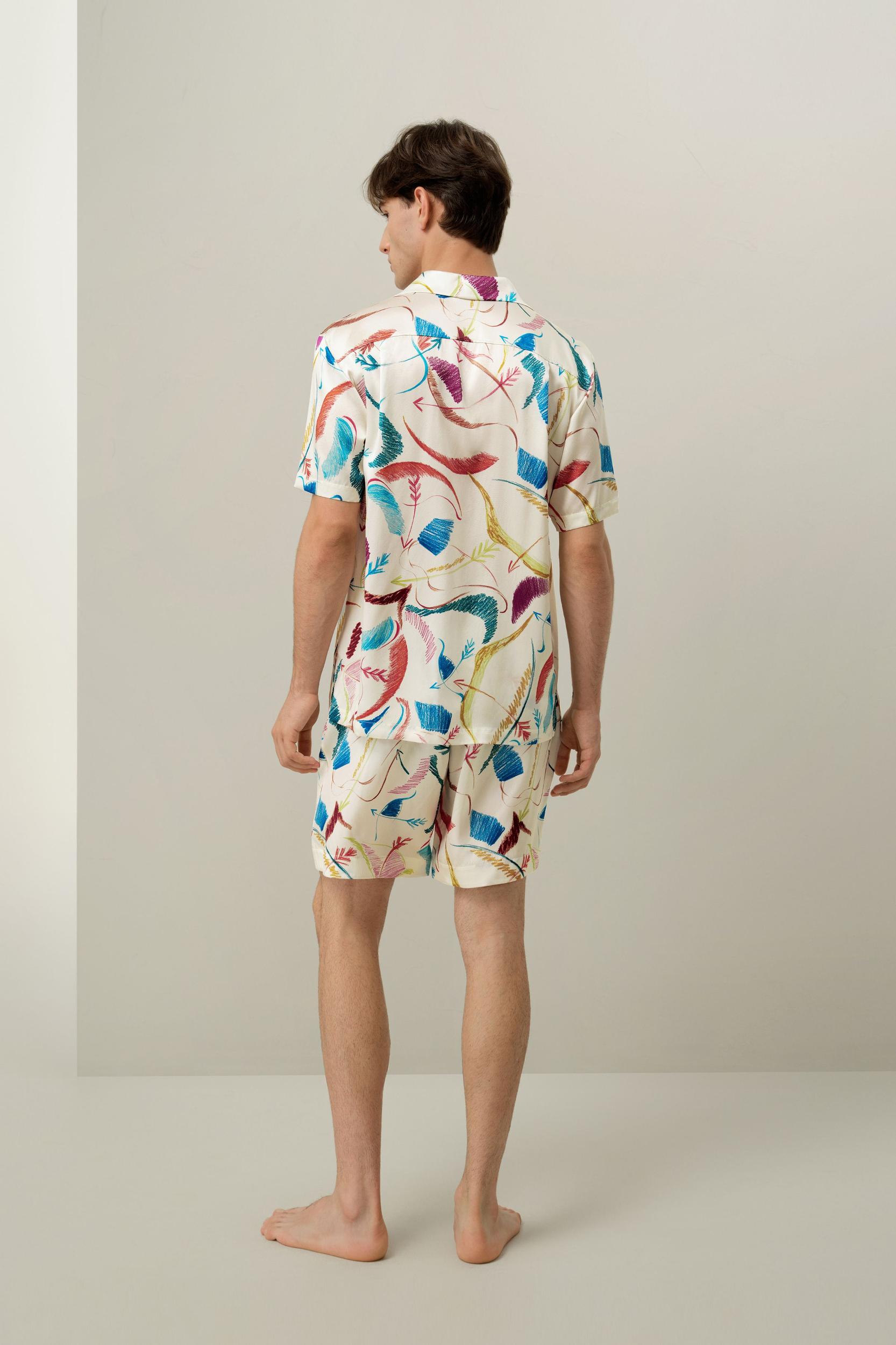 Sagittarius Men’s Short Silk Pajama Set Product Image