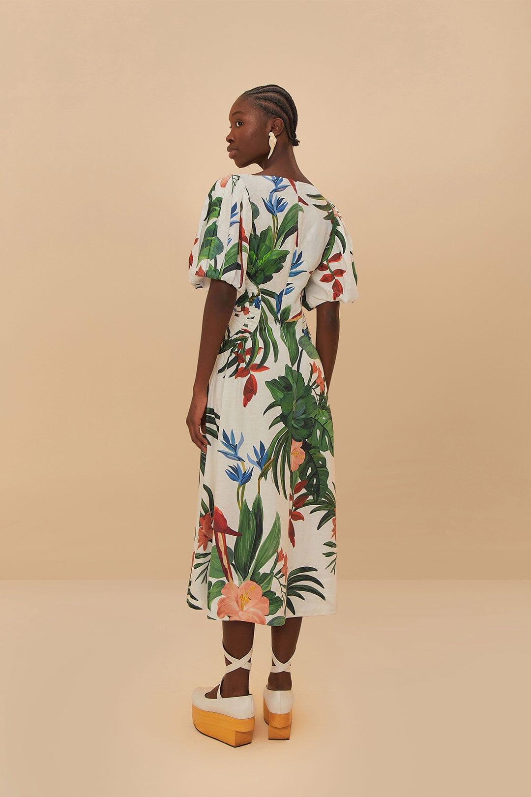 Off-White Midnight Macaw Fiesta Midi Dress Product Image