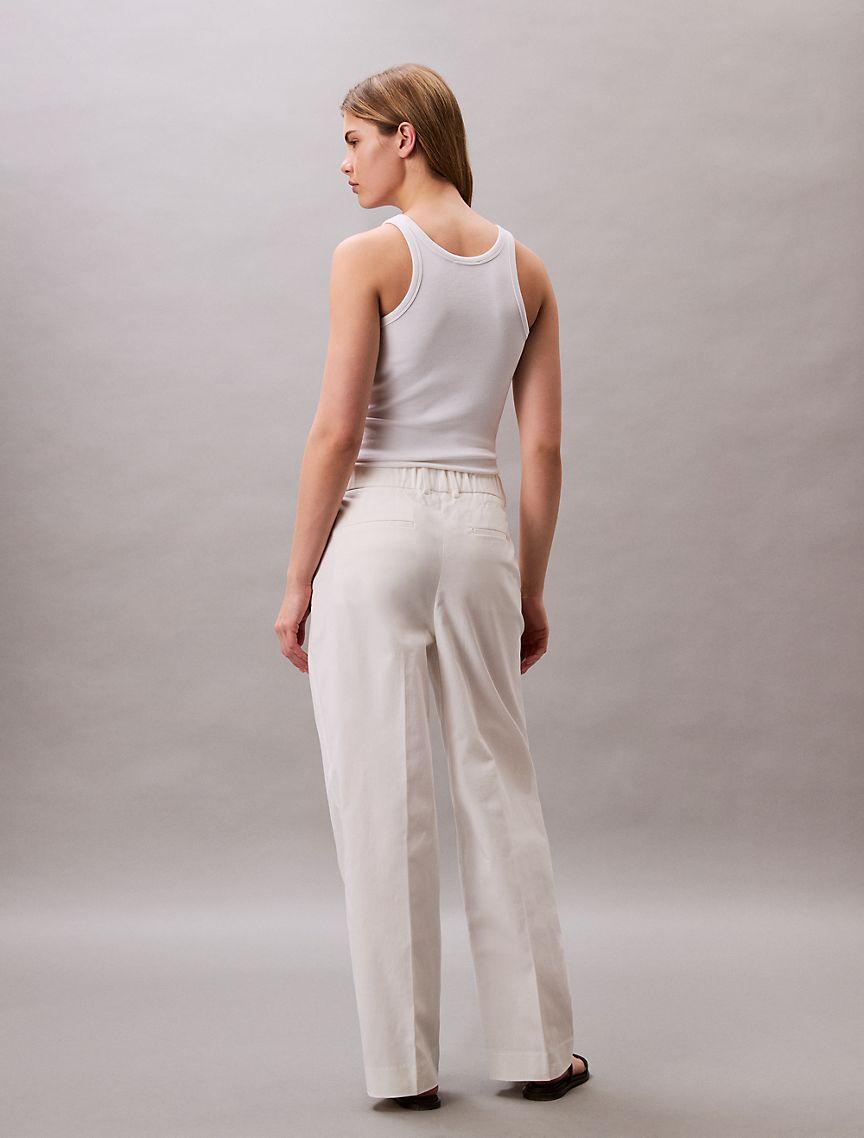 Cotton Stretch Pleated Chino Trouser Product Image