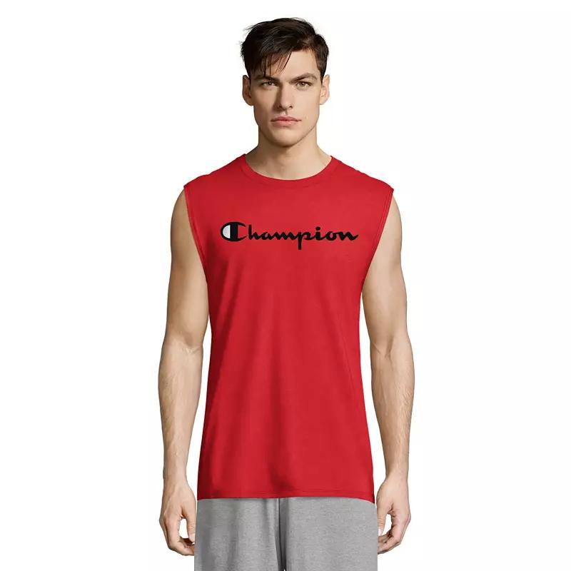 Men's Champion® Logo Graphic Muscle Tee, Size: Small, Blue Crush Product Image