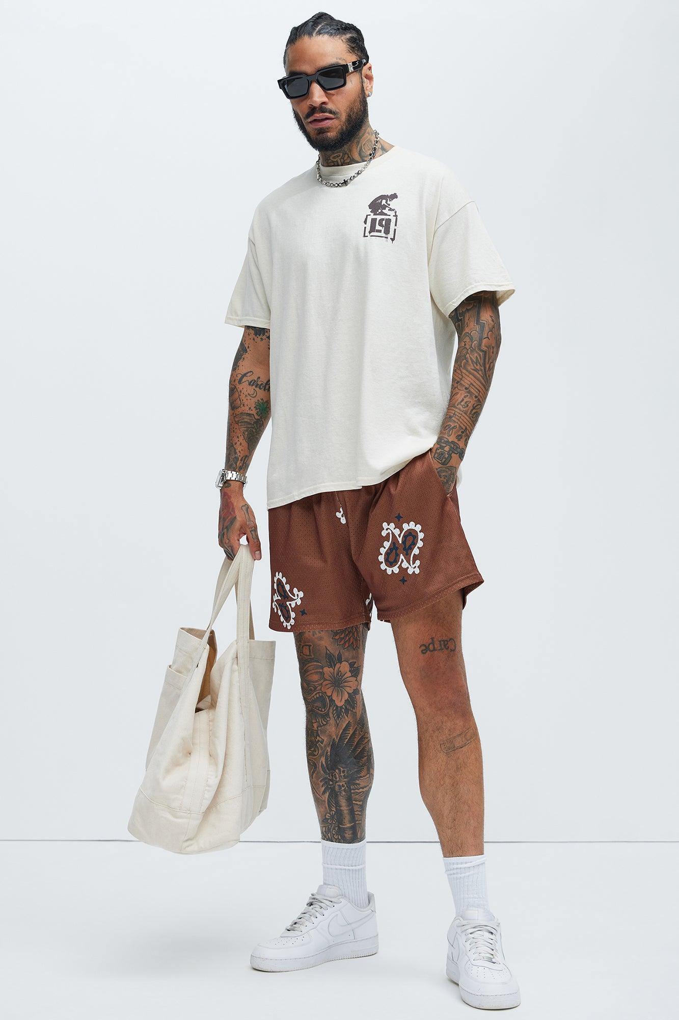 Represent Mesh Shorts - Brown Product Image