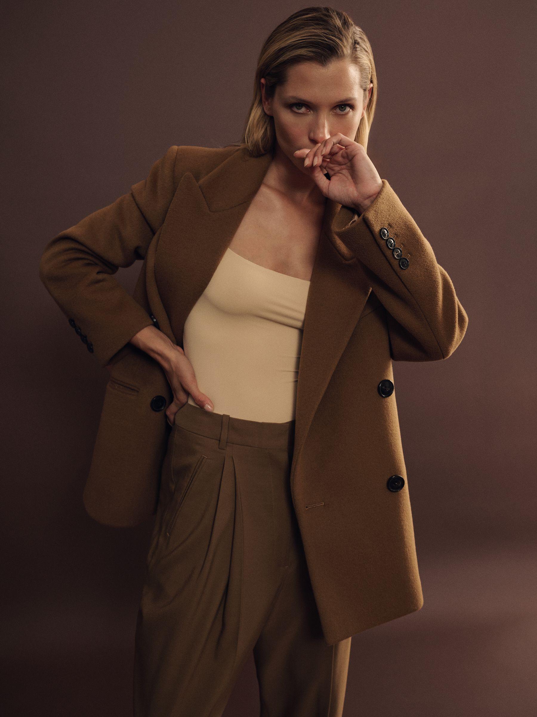 Atelier Virgin Wool and Camel-Blend Suit Jacket in Camel Product Image