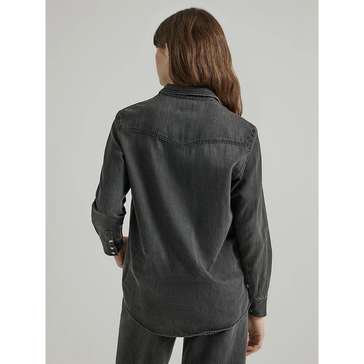 Women's Boyfriend Denim Shirt in Nashville Product Image