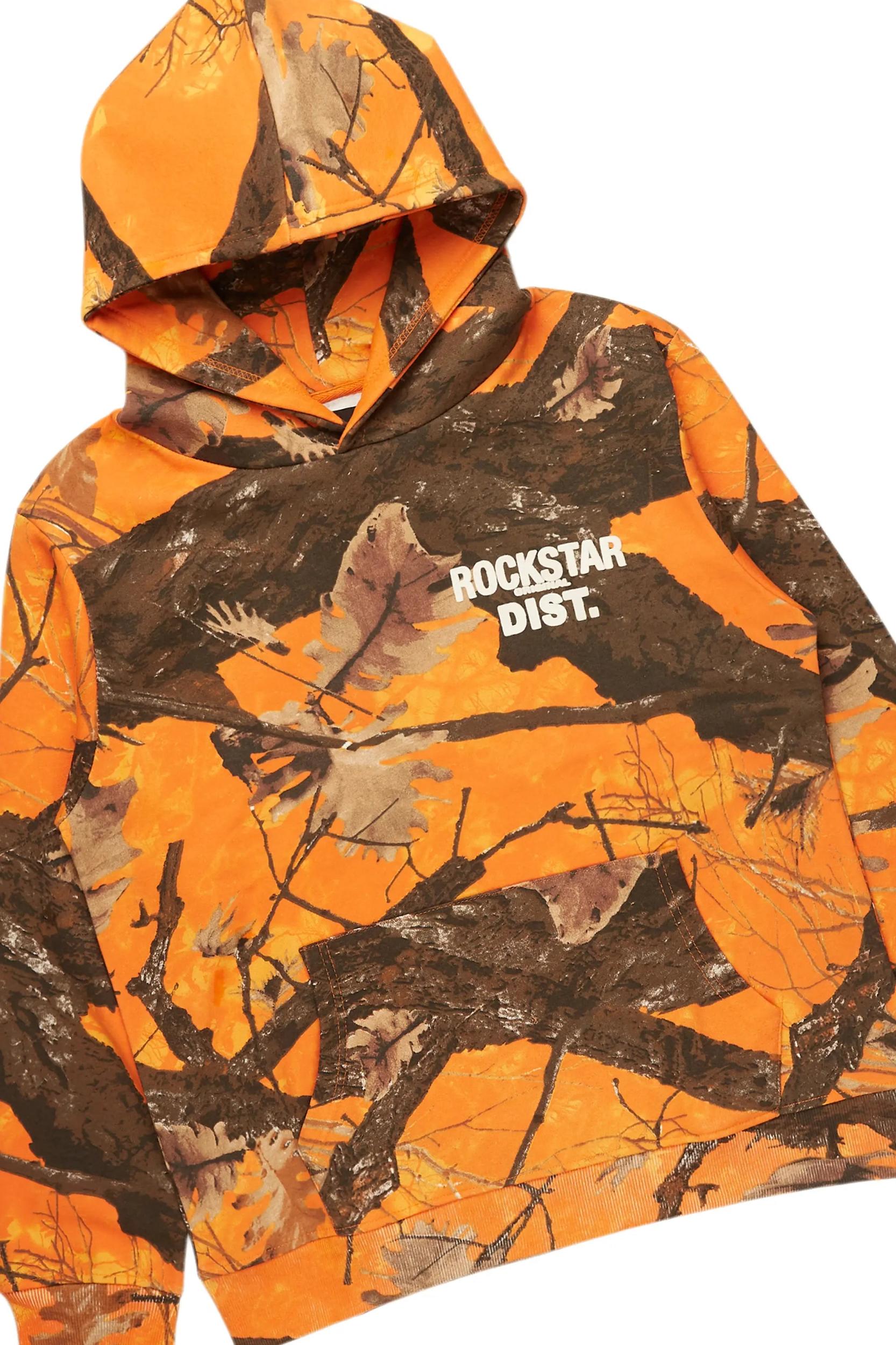 Tabby Orange Graphic Stacked Flare Track Set Male Product Image