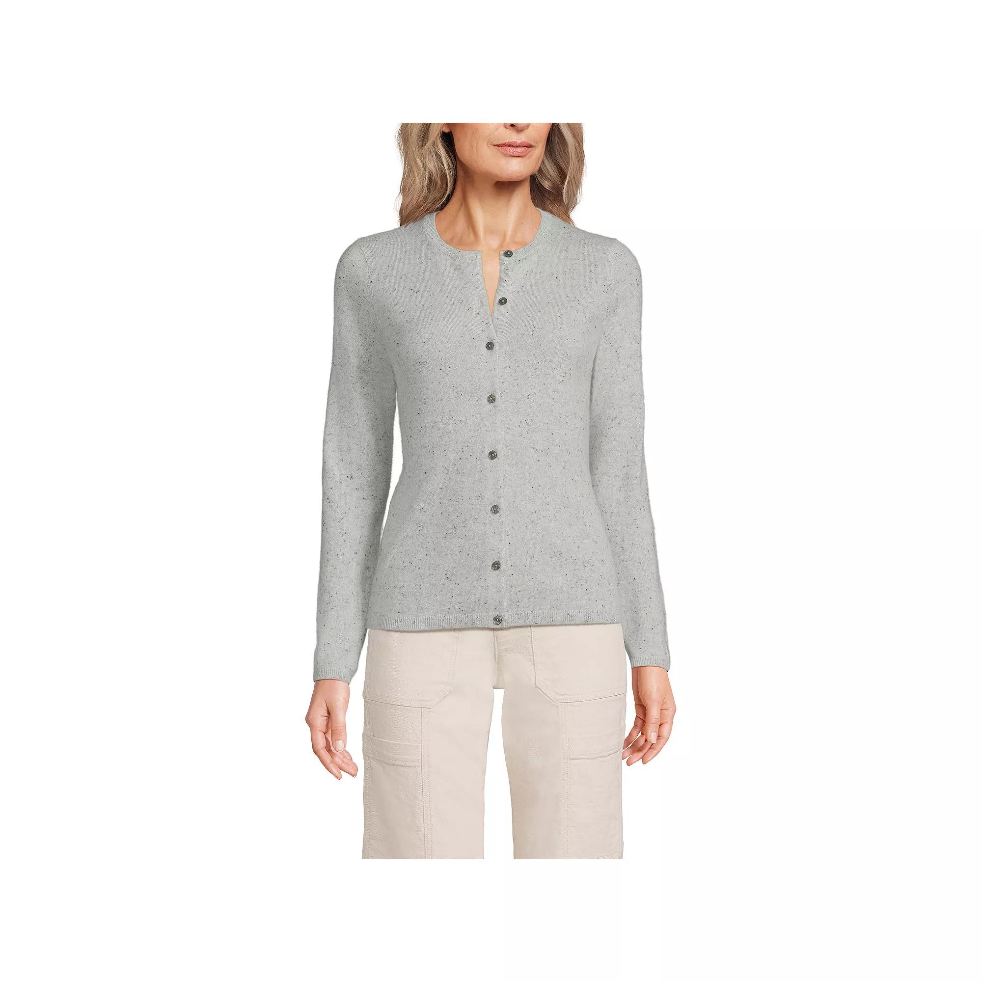Women's Lands' End Classic Cashmere Cardigan Sweater,  Product Image