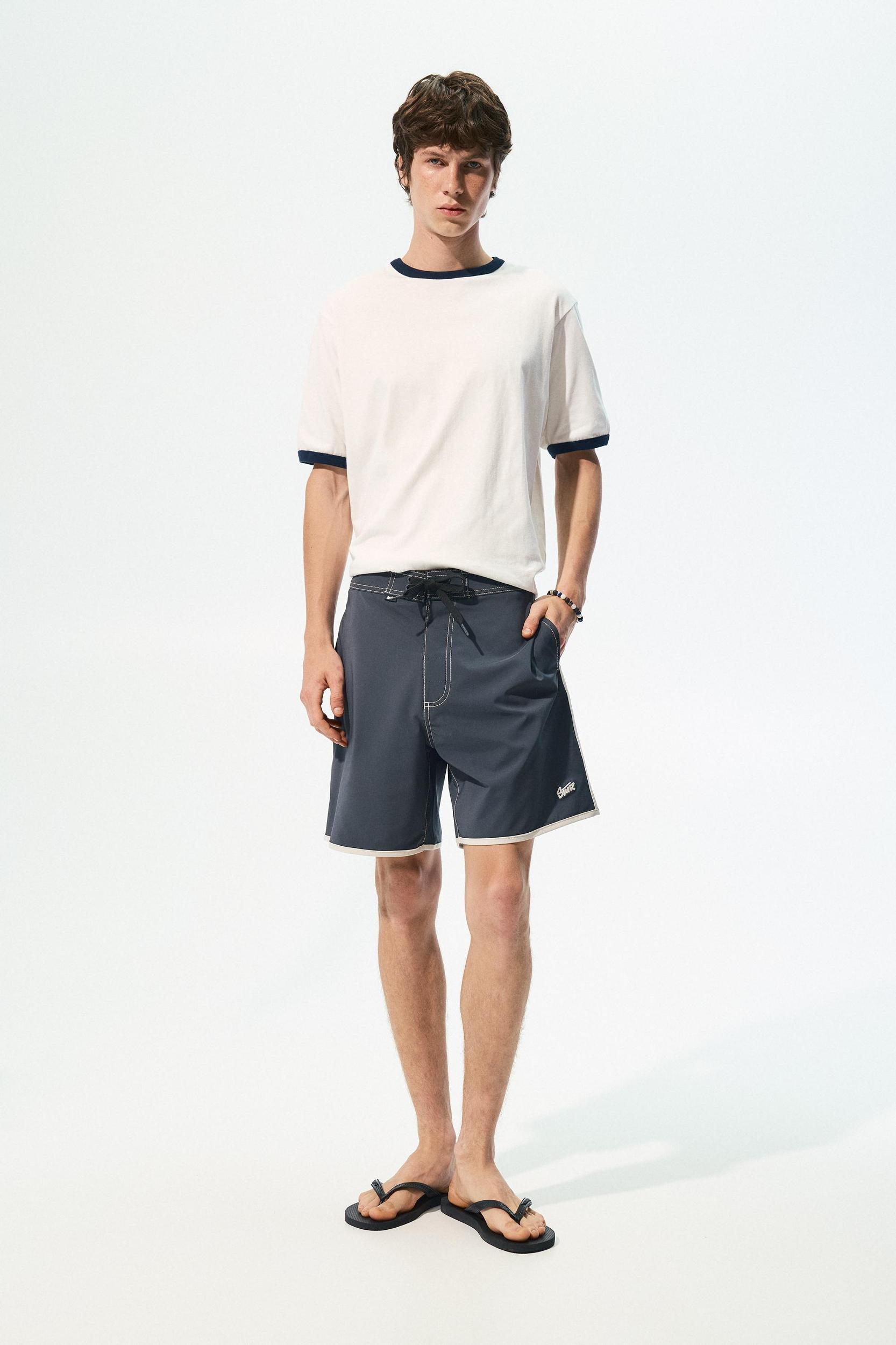 Board shorts with contrast trims Product Image