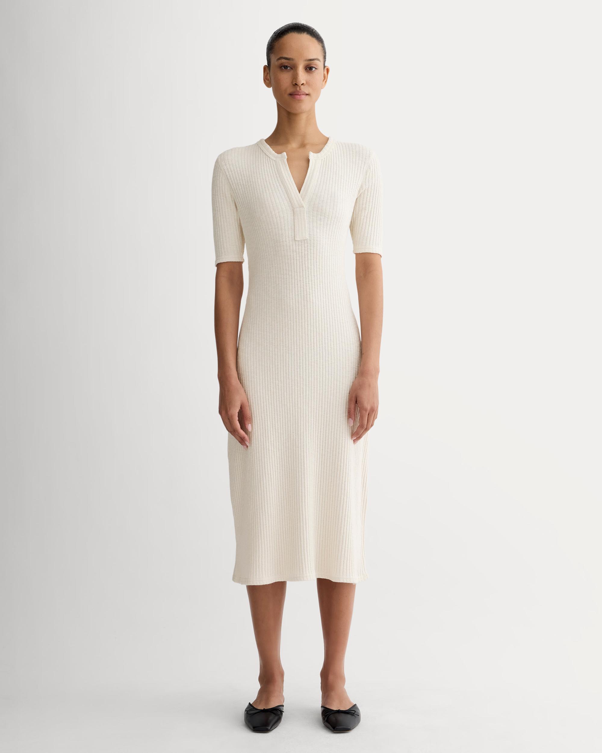 Womens Rib-Knit Henley Dress by Everlane Product Image